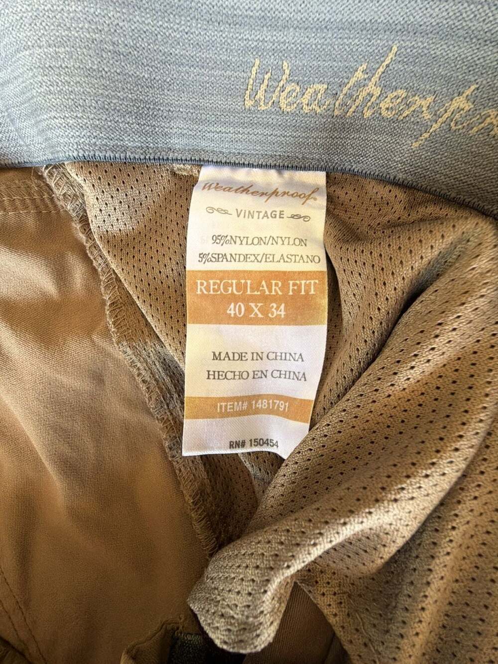 Weatherproof Vintage Regular Fit Pants 40x34